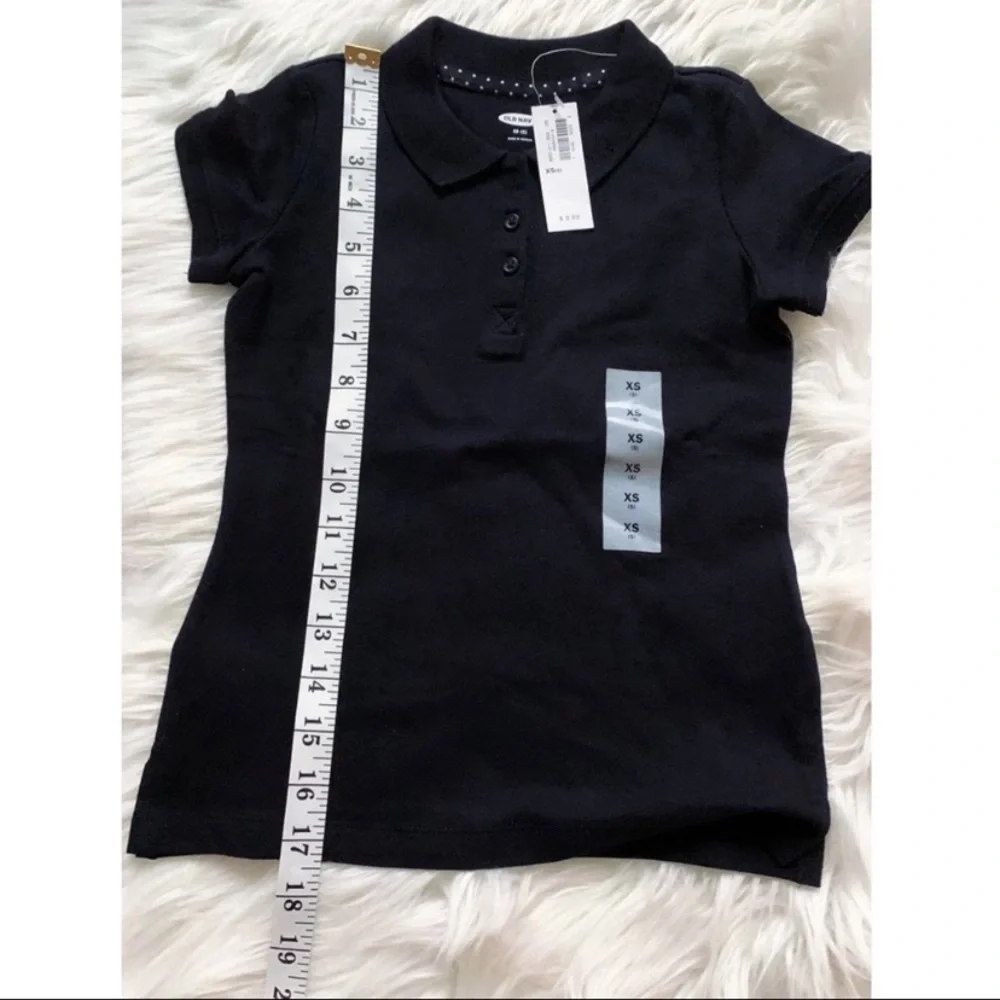 OLD NAVY Girl’s Short-Sleeve Pique Polo in Black